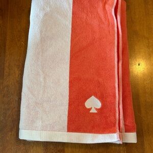 Kate Spade Coral and White Bath Sheet